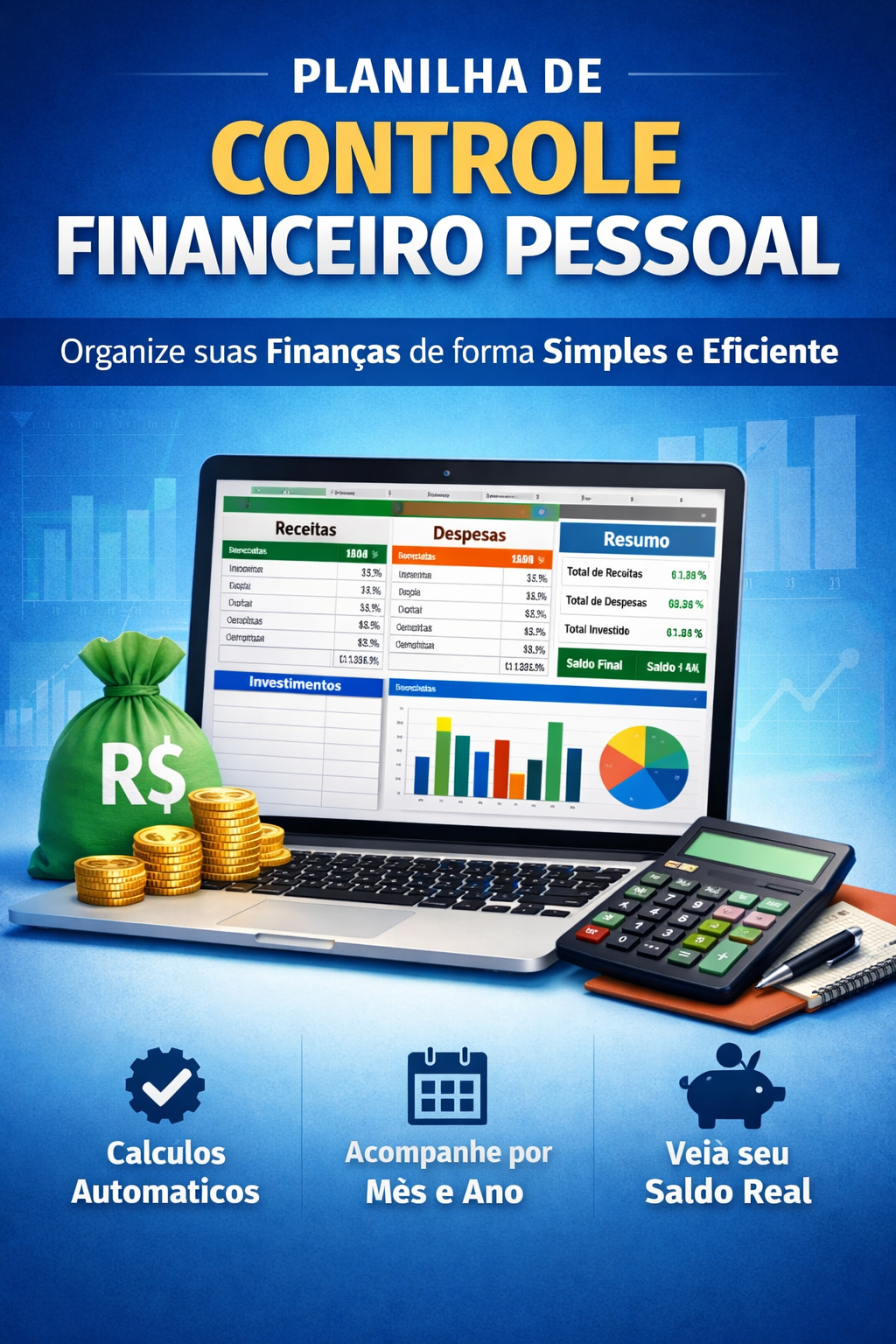 Planilha de Controle Financeiro Pessoal – Simples, Inteligente e Completa
