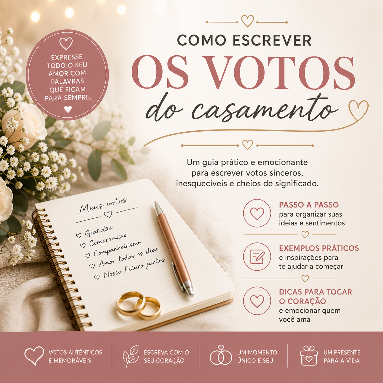 Como escrever os votos do casamento