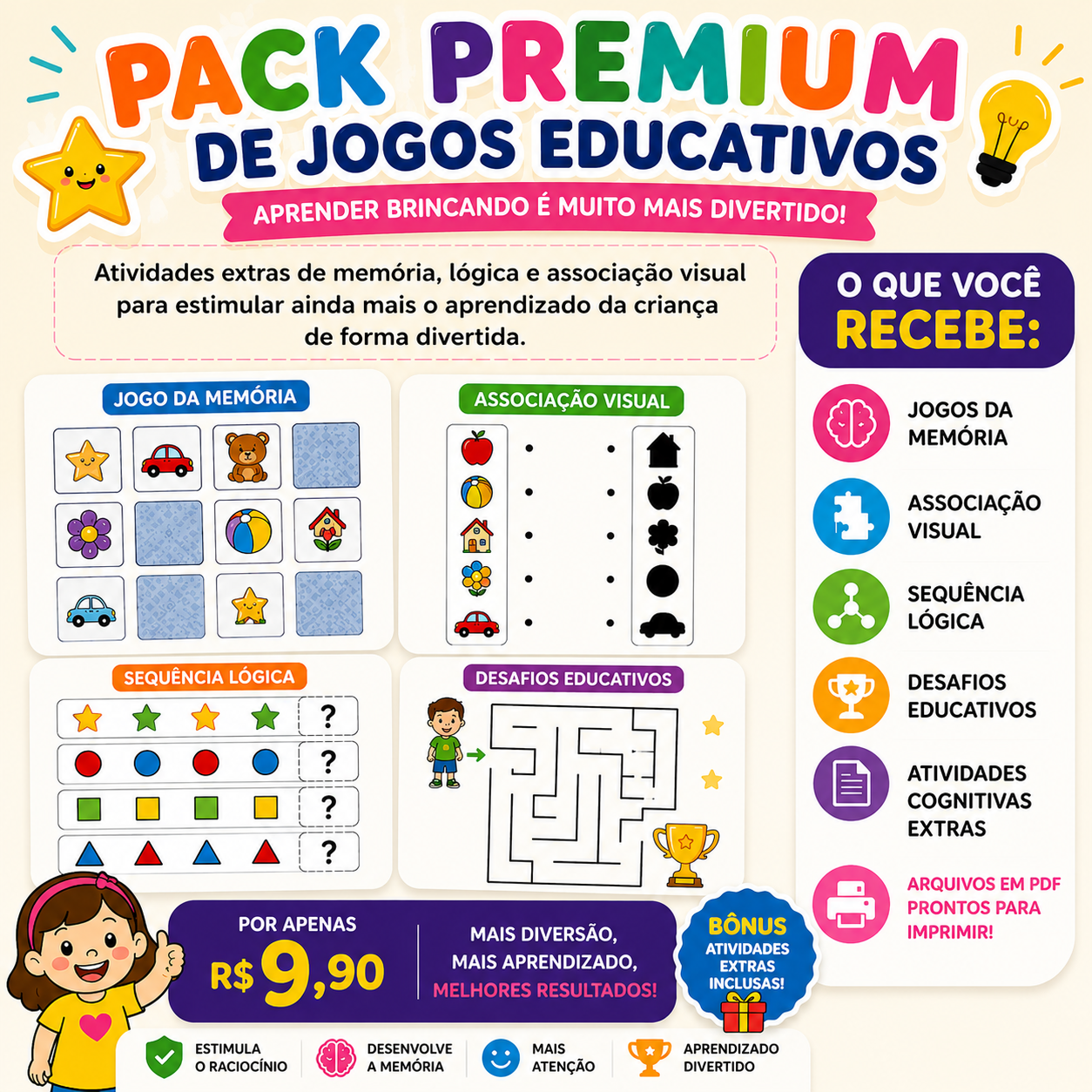 Pack Premium de Jogos Educativos