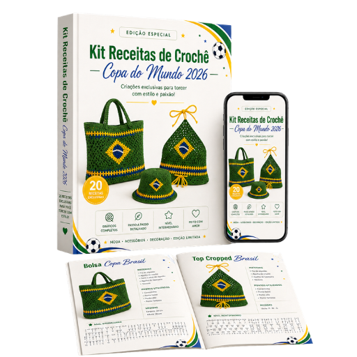 Kit Essencial Receitas de Crochê Copa do Mundo 2026