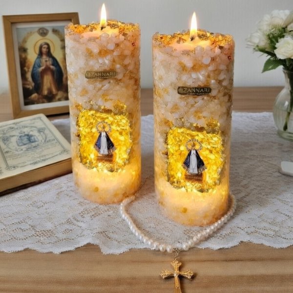 Vela Sagrada Luz Dourada 2un